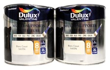 Lot Peinture DULUX VALENTINE "Blanc Cassé" 2 X 2L