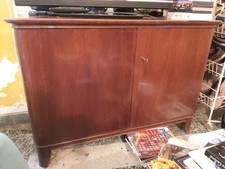 Meuble tv bois massif style ancien, rangement