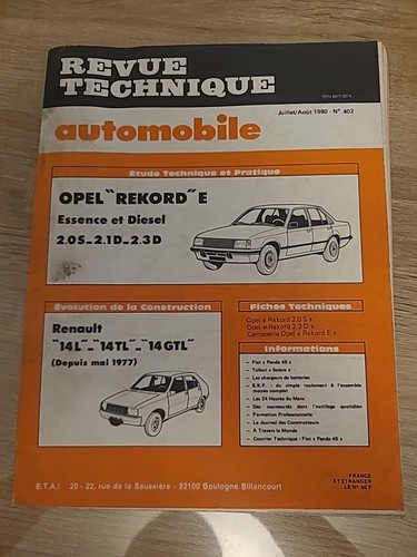 Revue technique auto opel - revue,