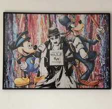 Œuvre Julien Durix Street Art Pop Art Signé Style Banksy Édition Limitée 70x50cm