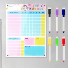 Tableau Magnetique Frigo A4 Planning Enfant Routine Semaine Ardoise Récompens...