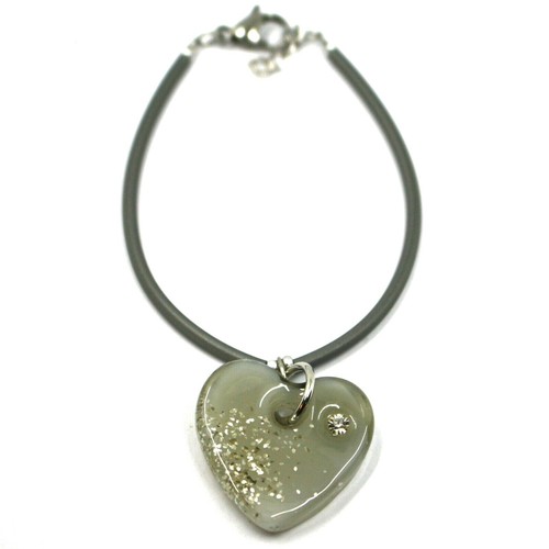Bracelet caoutchouc acier - et,