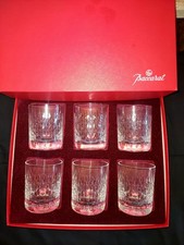 6 Verres À Whisky Cristal De Baccarat Modèle Grain De Riz Avec Coffret 