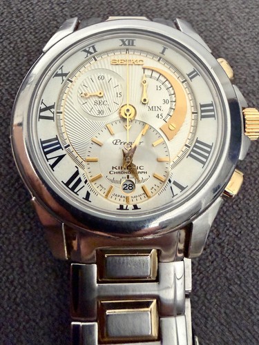 Seiko premier kinetic acier - seiko,