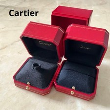 Ancien étui à bagues Cartier boîte vide 2 pièces rangement bijoux cadeau...