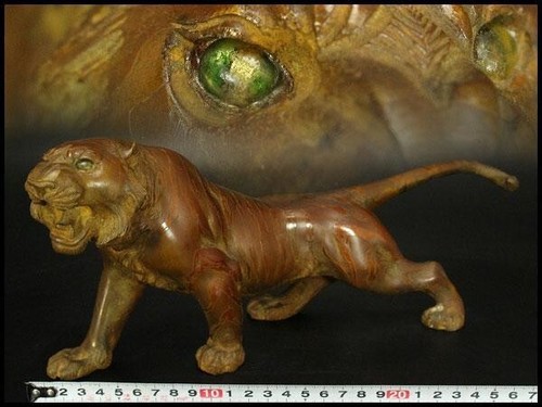 Ancienne statuette tigre en - tigre,