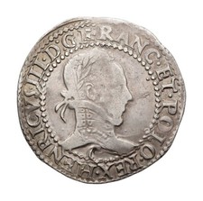 France - Henri III - Franc au col plat - 1578 C (Saint-Lô) - Argent - TB+ [RARE]
