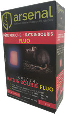 PÂTE FRAÎCHE FLUO CONTRE RAT ET SOURIS TRES PUISSANT BRODIFACUM - 10 sachets
