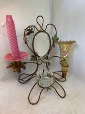 ANCIENNE GLACE VASE ET BOUGIE