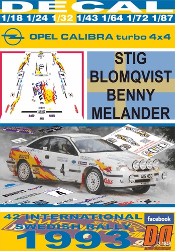Decal opel calibra turbo 4x4 - calibra,