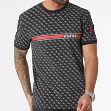 T-shirt Guess noir L homme en coton neuf avec étiquette Modèle Z2BI09-J1314