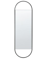 Miroir Décoratif Mural Style Moderne 40 x 120 cm en Métal Noir Vallery