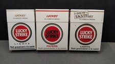 Lot de 3 paquets de cigarettes vides LUCKY STRIKE  (Anciens - vintage)