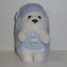 Doudou Hérisson Tartine et Chocolat - Bleu blanc cravate