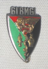 Insigne 61ème Bataillon Mixte Génie Légion BMGL 1960 - 1980
