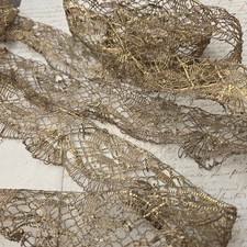 RUBAN GALON XVIIIè Fil d’Or Ancien 160 cm Cannetille French Galloon 18thC