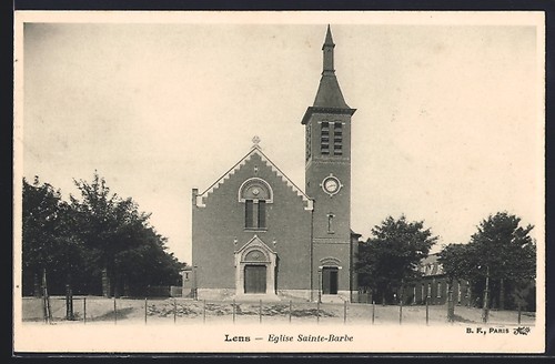 Cpa lens église - cpa,