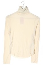 ZARA Pull-over à col roulé Dames Pull T EU 38 blanc cassé style décontracté