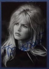 Petite photo BRIGITTE BARDOT autographe dédicace (5,5 x 8 cm) Signed