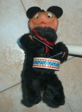 Vieille Poupée  Peluche tambour automate  Articulée  MICKEY MOUSE 