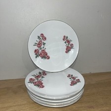 6 Assiettes À Desserts Fleurs