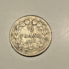 LOUIS PHILIPPE  1/2 FRANCS 1840 A   JOLI !