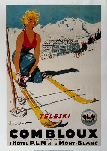 Combloux affiche hotel plm - affiche,