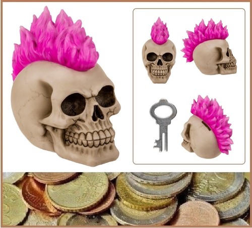 Tête mort tirelire - tête, punk