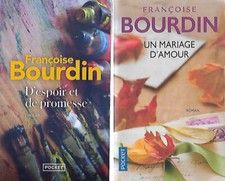 Lot x 2 FRANCOISE BOURDIN--UN MARIAGE D'AMOUR + D'ESPOIR ET DE PROMESSE--POCKET