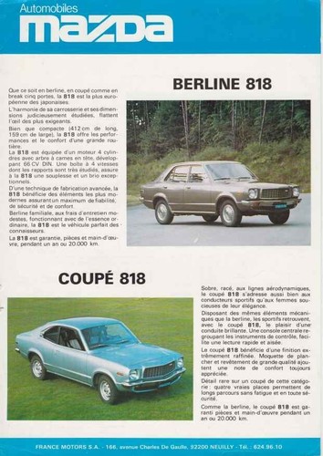 Catalogue brochure mazda - mazda, 818