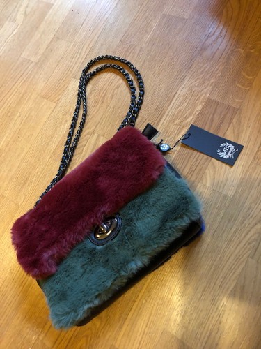 Sac fourrure multicolor chaine - sac,