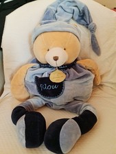 Peluche ours FILOU DOUDOU ET COMPAGNIE range pyjama Environ 70 cm  Vintage TBÉ 