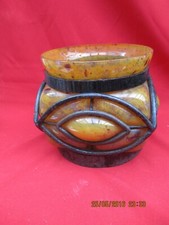 xx Très joli Vase verre et métal attribué à DAUM MAJORELLE