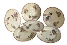 Service (#3) de 6 ASSIETTES Faïence CLAIREFONTAINE XIXé Terre de Fer