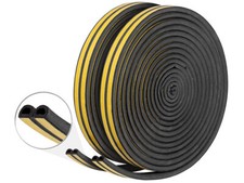 2 joints d'isolation adhésifs pour portes et fenêtres 2 x 8 m - coloris noir - 