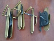 Lot De 4 Plaques De Proprete Avec 6 Poignees Et Et 3 Serrures Laiton Style Louis