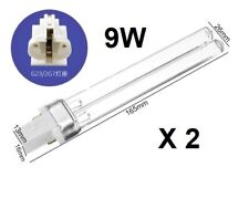2 x Lampes de stérilisation UV 9W à quartz pour filtre de bassin UVC