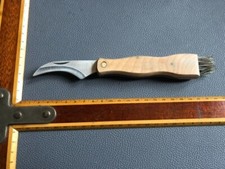 couteau a champignons avec brosse ancien antique french knife coltello messer