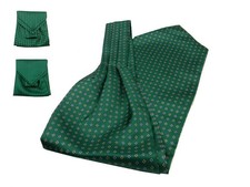 Ascot Soie Imprimée Vert Foulard De Cou Homme Divers Cashe Avec