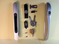 SERRURE A CLEE POUR BAIE COULISSANTE ALU teinte ALU SATINE