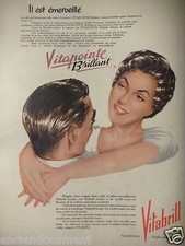 PUBLICITÉ 1957 VITAPOINTE BRILLANT DE VITABRILL SOUPLE ET FIXANT - ADVERTISING