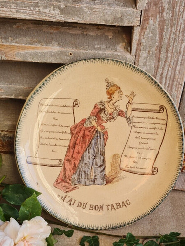 Ancienne assiette parlante - assiette,
