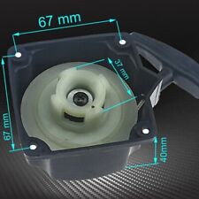 Lanceur demarreur a corde debroussailleuse piece entraxe 67 mm enclanch 37mm