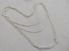 Imposant collier en argent massif, 60.70 centimètres, marque Clio Blue GB22 LOT