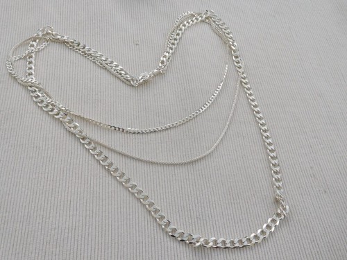 Imposant collier argent - en,