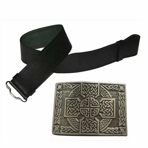 Cuir noir uni ceinture - noir,