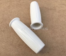 Paire De Poignées De Guidon Classiques Fermées Amal Blanches 1 "