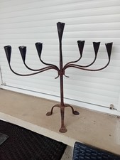 Important Bougeoir Fer Forgé