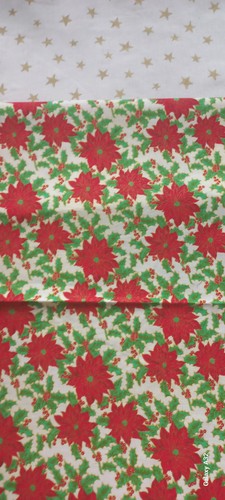 Lot coupons tissu noel - 2,
