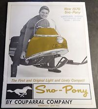 VINTAGE 1970 SNO-PONY SNOWMOBILE SALES BROCHURE 8 PAGES NICE (858)